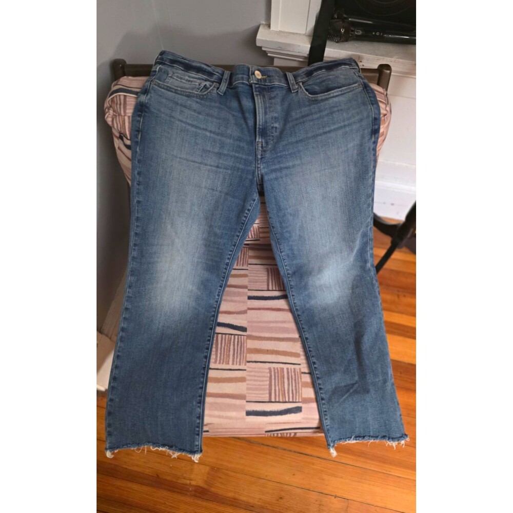 Lucky Brand Women’s Slim Cropped Jeans Blue Light Wash Denim 5-Pocket Size 10